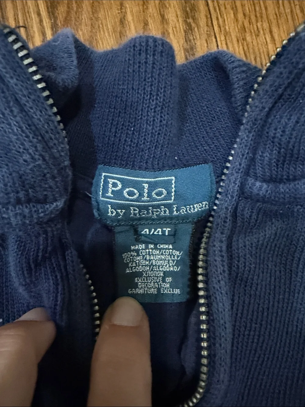 Polo by Ralph Lauren Navy Half-Zip Sweatshirt, size 4T